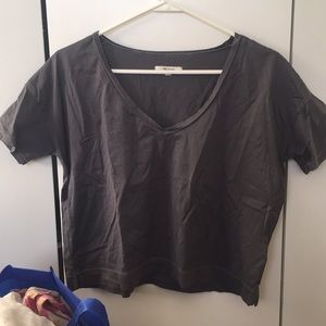 Gray Madewell wide crop top